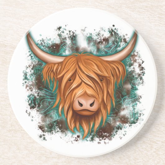 Dessous De Verre En Grès Highland Cow (Devant)