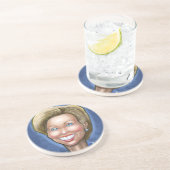 Dessous De Verre En Grès Hillary Clinton (Côté)