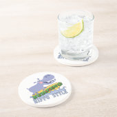 Dessous De Verre En Grès Hippopotame de surfer (Côté)