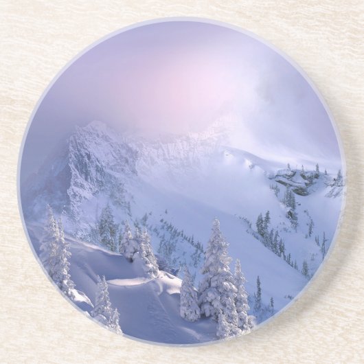 Dessous De Verre En Grès Hiver 10 (Devant)