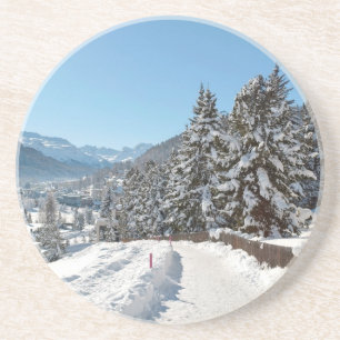 Dessous De Verre En Grès Hiver à St. Moritz