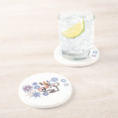 Dessous De Verre En Grès Hiver d'orignal (Côté)