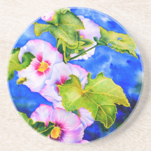 Dessous De Verre En Grès Hollyhocks
