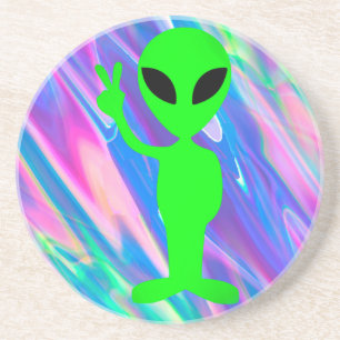 Dessous De Verre En Grès hologramme alien