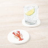 Dessous De Verre En Grès Homard polygonal rouge (Côté)