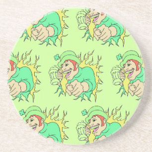 Dessous De Verre En Grès Homme avec bière St. Patrick Sandstone Coaster
