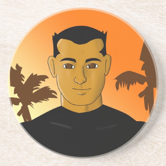 Dessous De Verre En Grès Hommes de bobine : Kaleo (Devant)