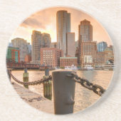 Dessous De Verre En Grès Horizon de secteur financier de Boston (Devant)