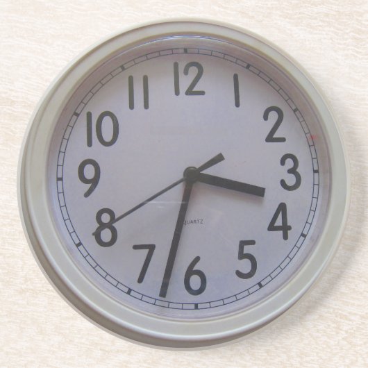 Dessous De Verre En Grès Horloge (Devant)