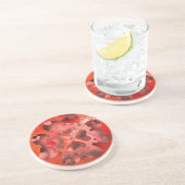 Dessous De Verre En Grès horloge à vapeur rouge (Côté)