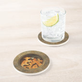 Dessous De Verre En Grès horloge en bois (Côté)