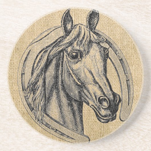 Dessous De Verre En Grès Horse cameo (Devant)
