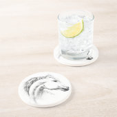 Dessous De Verre En Grès Horse portrait drawing equestrian art (Côté)