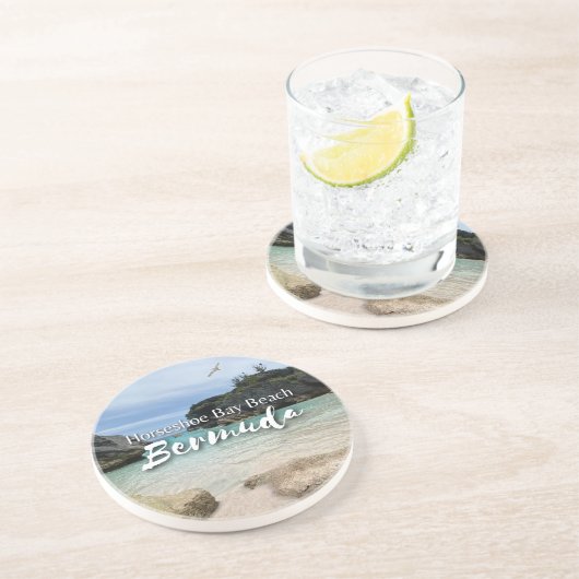 Dessous De Verre En Grès Horseshoe Bay Beach Bermudes (Côté)