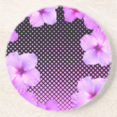 Dessous De Verre En Grès Hot Pink Hibiscus (Devant)