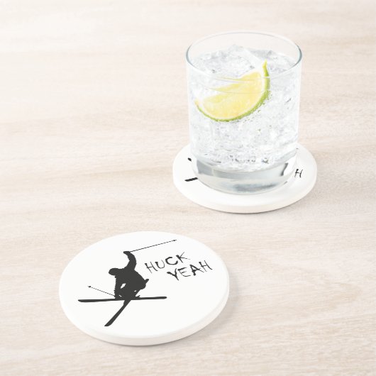 Dessous De Verre En Grès Huck Ouais (Ski) (Côté)