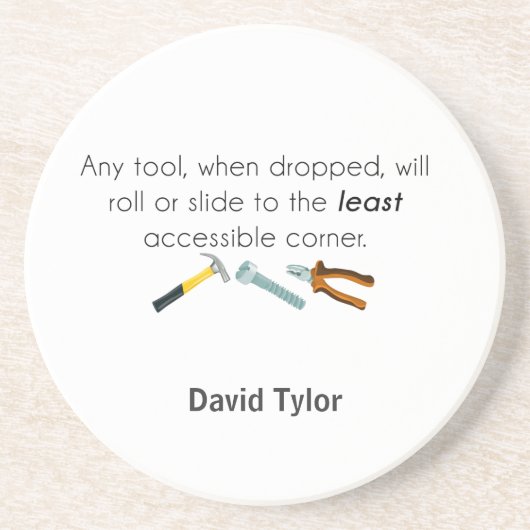 Dessous De Verre En Grès Humour d'ingénierie (Devant)