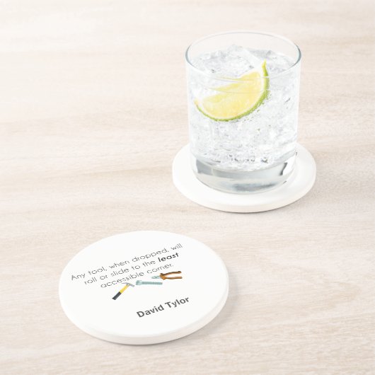 Dessous De Verre En Grès Humour d'ingénierie (Côté)