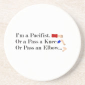 Dessous De Verre En Grès Humour pacifiste mixed martial art (Devant)