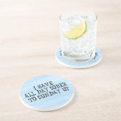 Dessous De Verre En Grès Humour potable de week-end (Côté)