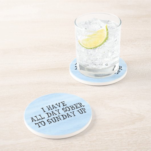 Dessous De Verre En Grès Humour potable de week-end (Côté)