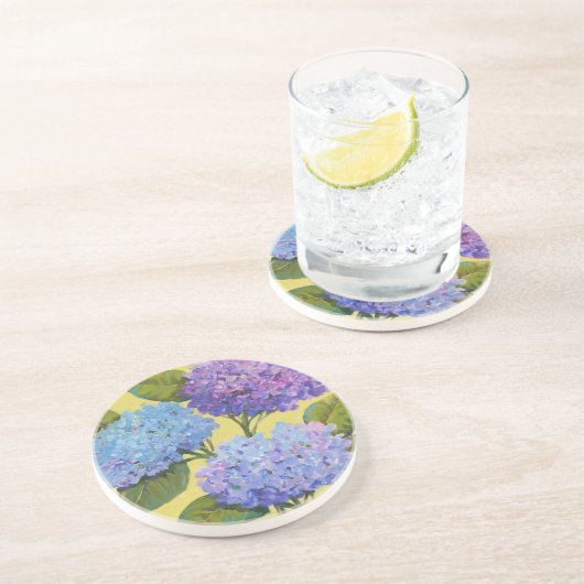 Dessous De Verre En Grès Hydrangée de printemps I (Côté)