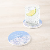 Dessous De Verre En Grès Hydrangée romantique Mariage personnalisé (Côté)