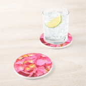 Dessous De Verre En Grès Hydrangée rose fleur rose rose rose floral (Côté)