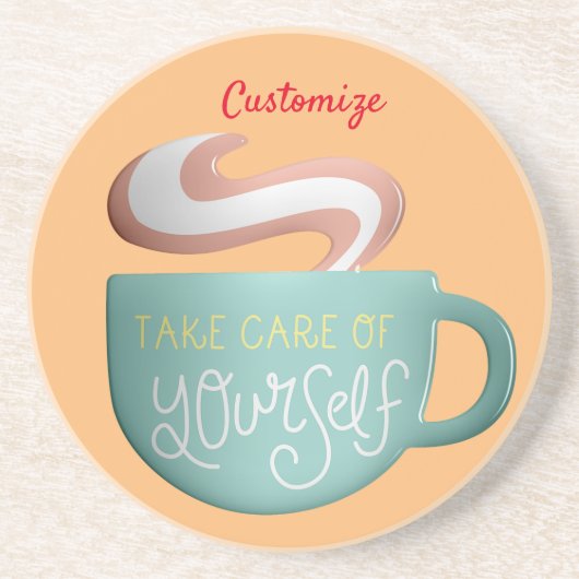 Dessous De Verre En Grès Hygge Drink Self-Care Thunder_Cove (Devant)