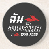 Dessous De Verre En Grès I Chili (Love) Thai Food (Devant)