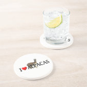 Dessous De Verre En Grès I coeur alpacas (Côté)