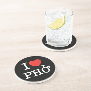Dessous De Verre En Grès I Heart (Amour) Pho