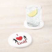 Dessous De Verre En Grès I Heart Golf (Côté)