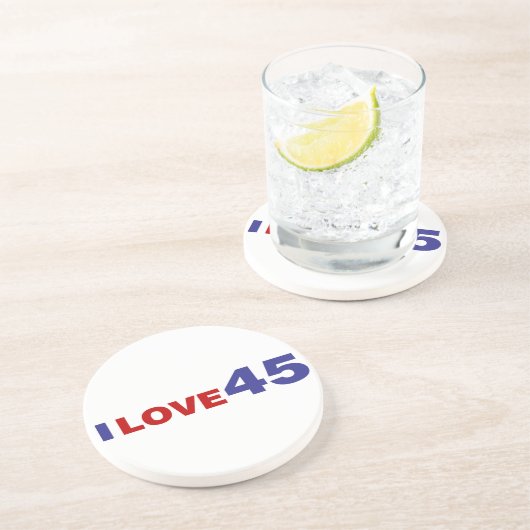 Dessous De Verre En Grès I Love 45 (Côté)