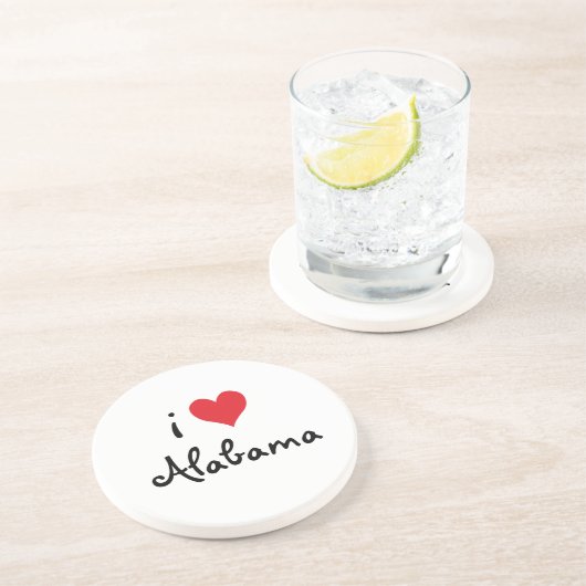 Dessous De Verre En Grès I Love Alabama (Côté)