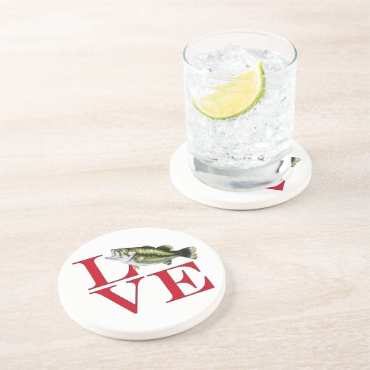 Dessous De Verre En Grès I Love Bass (Côté)