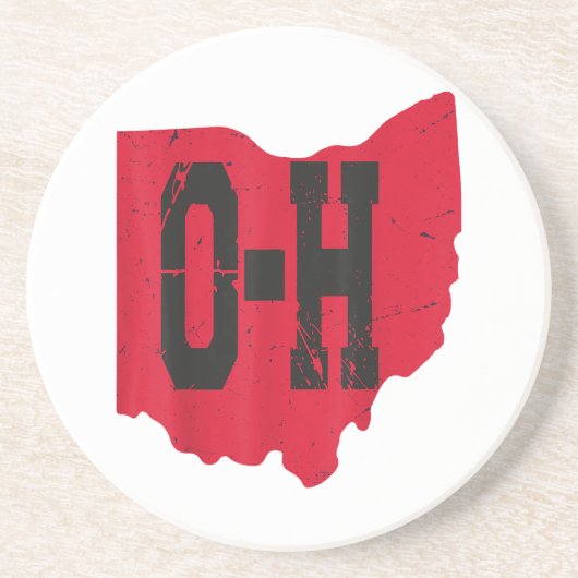 Dessous De Verre En Grès I Love My Ohio Home Script Ohio Buckeye State (Devant)