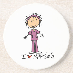 Dessous De Verre En Grès I Love Nursing T-shirts and Gifts