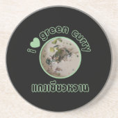 Dessous De Verre En Grès I Love Thai Green Curry ... Thaïlande (Devant)