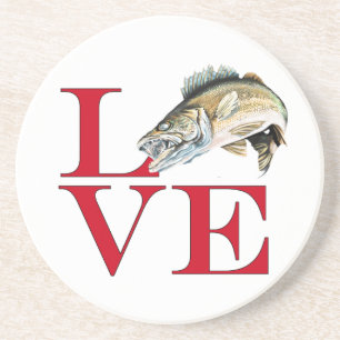 Dessous De Verre En Grès I Love Walleye