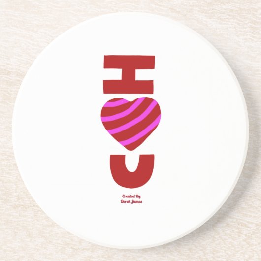 Dessous De Verre En Grès I Love You Sandstone Coaster (Devant)