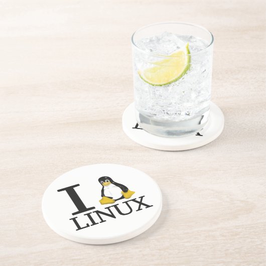 Dessous De Verre En Grès I pingouin Linux 2 (Côté)