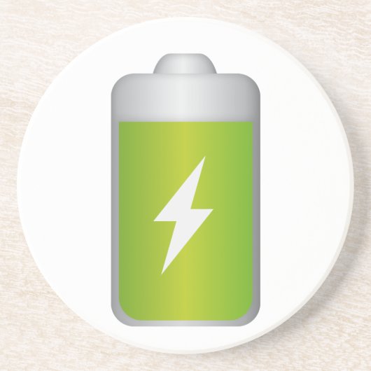 Dessous De Verre En Grès Icône de batterie lithium-ion (Devant)