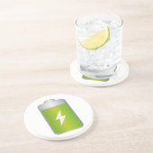 Dessous De Verre En Grès Icône de batterie lithium-ion (Côté)