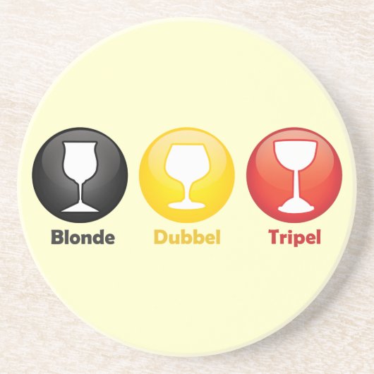 Dessous De Verre En Grès Icônes belges de bière (Devant)