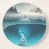 Dessous De Verre En Grès Icy Mountain View (Devant)