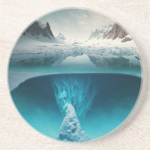 Dessous De Verre En Grès Icy Mountain View