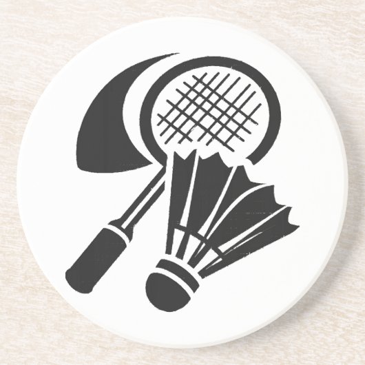 Dessous De Verre En Grès Idées de cadeaux de badminton (Devant)