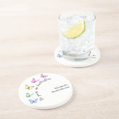 Dessous De Verre En Grès Il Me Donne Des Papillons Salle De Mariage (Côté)