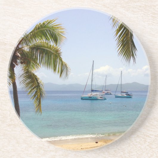 Dessous De Verre En Grès Île Îles Vierges britanniques de tonnelier (Devant)